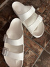 BIRKENSTOCK勃肯德國進口男女款EVA時尚外穿Arizona雙扣沙灘拖鞋 白色常規(guī)版129441 44 曬單實拍圖