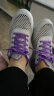 轩途诗女鞋透气网面板鞋女士鞋韩版百搭透气学生跑步休闲鞋女运动鞋子 紫色镂空 37 实拍图