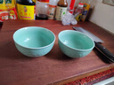蘇氏陶瓷（SUSHI CERAMICS）青瓷餐具套裝淺綠釉五谷豐登陶瓷碗盤(pán)56頭中餐具禮盒G90506 曬單實(shí)拍圖