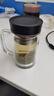 蘇泊爾（SUPOR）雙層玻璃杯帶蓋水杯茶杯男士過(guò)濾耐高溫高透辦公室水杯泡茶杯子 【芯竹綠】 410ml 曬單實(shí)拍圖