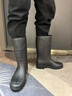 雨牧德系雨鞋男防滑耐磨水鞋工地膠鞋勞保中筒防水防蛇釣魚高筒雨靴 中筒 41 曬單實(shí)拍圖