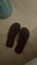HUJIUTUO拖鞋人字拖女夏時(shí)尚外穿浴室防滑夾腳涼拖鞋平底海邊沙灘鞋1.5cm 褐色1.5cm 正常碼 39 曬單實(shí)拍圖