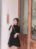 clotho Rennie品牌女裝黑色連衣裙女2025春夏新款韓版減齡寬松顯瘦小個(gè)子A字裙 黑色 M 曬單實(shí)拍圖