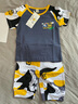 鄰家米其兒童牛仔套裝夏裝短袖兩件套1-3-6歲寶寶男童裝2夏季男孩小孩衣服 XT1206-黑色 100 碼/身高90-100cm（2-3歲） 曬單實(shí)拍圖