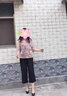 千秋詩(shī)新款媽媽雪紡衫套裝中年女裝夏裝短袖兩件套中老年洋氣薄款套裝 駝粉色套裝YBF2005 3XL 建議120-130斤 曬單實(shí)拍圖
