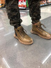 Jeep吉普男靴 2022冬季新品羊毛內里保暖高幫馬丁靴 側拉鏈英倫風(fēng)防水皮靴 加絨加厚防滑雪地靴 卡其/羊毛內里（防水） 41 曬單實(shí)拍圖