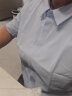 雀后衬衫女短袖职业白衬衣工作服工装气质正装夏装款 浅蓝色 XXXL 实拍图