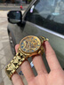 威寶龍瑞士認證品牌男士手表全自動(dòng)進(jìn)口機芯機械表夜光防水真鉆石真金福 威寶龍-3805鋼帶間白-8顆真鉆-黃金福字 曬單實(shí)拍圖