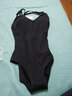 速比濤（Speedo）泳衣女奢享系列三角連體修身顯瘦遮肚防曬性感V領(lǐng)露背溫泉游泳裝 黑色【奢享系列,性感露背】 S (32) 身高160/體重45-50kg 曬單實(shí)拍圖