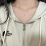 拾愛莫桑石18k金項鏈女款2024新款爆款彩金鎖骨鏈高級感首飾生日禮物 18K白色莫桑石項鏈+品牌包裝 曬單實拍圖