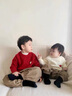 G.duck親子裝全家福一家三口四口秋冬紅色毛衣2024新款母子母女裝針織衫 紅色 42 3XL碼(建議體重170-185斤) 曬單實(shí)拍圖