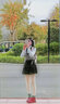 吻過(guò) 百褶裙女夏春秋季網(wǎng)紅同款時(shí)尚日常英倫風(fēng)黑色半身裙高腰a字顯瘦英倫風(fēng)短裙 黑色 S 曬單實(shí)拍圖