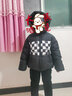 坦博爾（Tanboer）兒童羽絨服男女通用時尚保暖連帽泡芙童裝外套TC336311 鉆石黑 130 64 曬單實拍圖