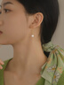 黛若黃金耳線akoya珍珠耳釘墜足金真金養(yǎng)耳洞免摘高級(jí)長(zhǎng)款耳飾禮物潮 [單只]6m珍珠耳線(約0.48g) 曬單實(shí)拍圖