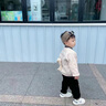 G.DUCKKIDS新品 男童秋冬裝套裝加絨三件套洋氣2兒童衣服秋冬嬰兒衣服冬季小 米白色 小熊毛衣三件套 加絨 90 曬單實拍圖