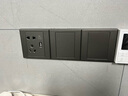 西蒙（SIMON）開(kāi)關(guān)插座E3系列熒光灰色86型電源墻壁墻面面板套餐電工清單 空白面板 曬單實(shí)拍圖