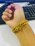 創(chuàng  )緣 鍍沙金手鏈男潮蛇骨馬鞭鏈條粗款嘻哈仿金手飾金色首飾品久不掉色 4號大號卡扣蛇骨連 曬單實(shí)拍圖