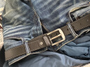 七匹狼SEPTWOLVES 男士真牛皮皮带 休闲商务牛皮腰带 韩版针扣裤带 加长黑色（125-130） 实拍图