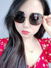 VERSACE（范思哲）墨鏡女款太陽鏡方形眼鏡0VE2246D100287深灰色鏡片59 曬單實(shí)拍圖