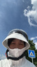 全棉時代（PurCotton）2024春夏男女士防曬衣服UPF50外套涼感科技 冷光白(斗篷披肩款) L (女款165/男款175) 曬單實拍圖