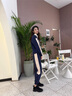 佰藍嬌高級感時(shí)尚氣質(zhì)運動(dòng)套裝女2025春秋季新款休閑衛衣哈倫褲子兩件套 懷舊藍 M （推薦90-115斤） 曬單實(shí)拍圖