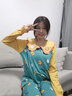 嬌銀月子服春夏純棉透氣孕婦睡衣產(chǎn)后喂奶衣產(chǎn)婦哺乳睡衣孕產(chǎn)婦家居服 孔雀藍(lán)（可愛(ài)小鴨子） M（建議100-120斤左右穿） 曬單實(shí)拍圖