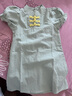 JELLYBABY漢服女童夏季唐裝裙子兒童連衣裙女孩旗袍童裝夏裝 黃藍格 100 CM 曬單實(shí)拍圖
