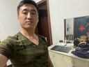 簡(jiǎn)束棉t恤男短袖休閑迷彩短袖棉質(zhì)修身運動(dòng)t恤緊身貼身男T恤軍旅男裝 雞心領(lǐng)軍綠色 M（55kg左右） 曬單實(shí)拍圖