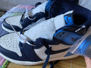 耐克（NIKE）【嚴(yán)選好物】耐克AJ1 NIKE AIR JORDAN 1 喬1男女高幫休閑籃球鞋 北卡黑曜石黑藍(lán)腳趾男555088-140 42.5 曬單實拍圖