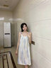韓姿朵（Hanziduo）雙層紗布棉紗情侶睡衣女純棉吊帶睡裙夏季嬰兒紗綿綢男全棉家居服 3248男 L 曬單實(shí)拍圖