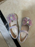 泰蘭尼斯meta兒童水晶鞋春季新款公主鞋女童軟底小女孩亮晶晶皮鞋 彩/紫 29 內長(cháng)19.0cm適合腳長(cháng)18.0 曬單實(shí)拍圖