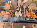 何師燒烤（He's）食材掌中寶串 新鮮雞膝軟脆骨腌料調(diào)味拆袋即燒烤半成品烤串 10串 曬單實拍圖