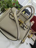 CHARLIE&KELLI CK品牌包包女包2025新款手提鉑金包輕奢時(shí)尚單肩包生日禮物女 米白色 曬單實(shí)拍圖