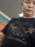 皮爾卡丹品牌t恤夏短袖男純棉高端印花寬松薄款半袖絲光棉體恤涼感爸爸裝 318黑色 XL 175140-155斤 曬單實(shí)拍圖