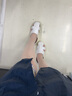 UNITESWAY小白鞋女2025年新款厚底休閑皮鞋小個子內(nèi)增高女鞋護(hù)士皮面單鞋女 白色內(nèi)增高 38 曬單實拍圖