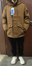 君羽戶外羽絨服男中長款800蓬白鵝絨連帽加厚防水鵝絨服G52177 焦糖色 L （推薦141-155斤） 曬單實(shí)拍圖