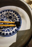 榮窯坊 青花纏枝蓮水洗景德鎮(zhèn)陶瓷器仿古瓷器青花瓷毛筆客廳睡蓮水仙 RZFU14-D（直徑24） 曬單實(shí)拍圖