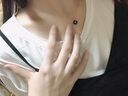 Djin四葉草項鏈女士S925銀鎖骨鏈瑪瑙吊墜飾品生日情人節禮物送女友 黑瑪瑙幸運四葉草項鏈 曬單實(shí)拍圖