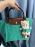 瓏驤（LONGCHAMP）Le Pliage Original系列小號女包綠松石色錦綸迷你手提餃子包 曬單實(shí)拍圖