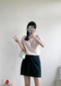 AEMAPE夏季印花短袖t恤女裝夏裝2025年新款夏季設(shè)計(jì)感小眾別致短款上衣 粉紅色 L (105-115斤拍) 曬單實(shí)拍圖