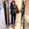 皮爾卡丹（pierre cardin）鴨絨冬季黑金加厚新國標羽絨服女短款抽繩收腰中長(cháng)款黑色外套 黑色 S 建議90-105斤 曬單實(shí)拍圖
