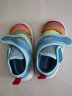 卡特兔儿童凉鞋夏季男童毛毛虫凉拖女宝机能鞋包头学步鞋XBF3蓝色13.5cm 实拍图