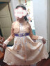 依百購2022新款冰雪奇緣2安娜艾莎公主套裝女童cosplay愛莎連衣裙 D0080香檳色 160碼 曬單實拍圖