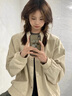 DXOT美式復(fù)古棒球服外套女早秋新款小個(gè)子寬松短款飛行夾克上衣初秋季 【外套】 M 45-55kg 曬單實(shí)拍圖