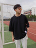 【肥仔250斤超大6XL】胖子短袖T恤男夏季寬松加肥大碼oversize上衣ins潮牌半袖體恤男裝 黑色 XL 曬單實拍圖