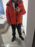雪中飛羽絨服鴨絨男女士可拆卸帽中長款休閑時(shí)尚情侶潮牌冬裝外套過年紅 柑橘橙 L (175) 曬單實(shí)拍圖