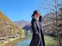 皮爾卡丹（pierre cardin）2024秋冬女中長(cháng)款羊絨大衣女100％羊毛呢子外套女西服領(lǐng)長(cháng)款韓版 黑色 S 曬單實(shí)拍圖
