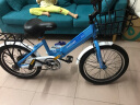 凤凰儿童自行车6-15岁小孩子车减震折叠单车男女中小学生童车 蓝色(折叠辐条轮) 18寸 实拍图