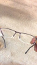 目匠 商务近视眼镜男女款 防辐射半框光学眼镜框架护目镜可配度数 5216小码-咖啡色 免费配镜(1.56非球面片) 实拍图