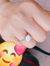 周六福求婚鉆戒18K金戒指克拉效果KGDB021041生日禮物 30分I-J/SI 12號 曬單實(shí)拍圖